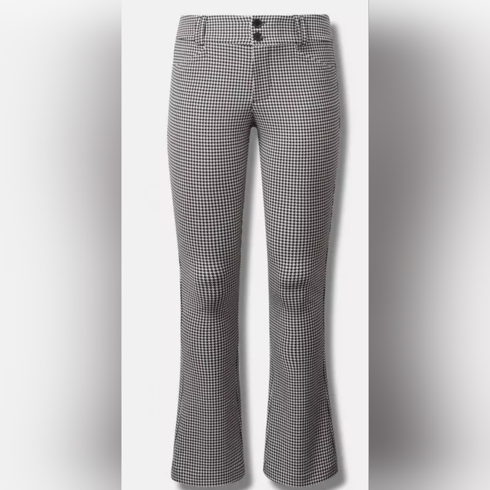 Torrid Black and White Checkered Flare Pants